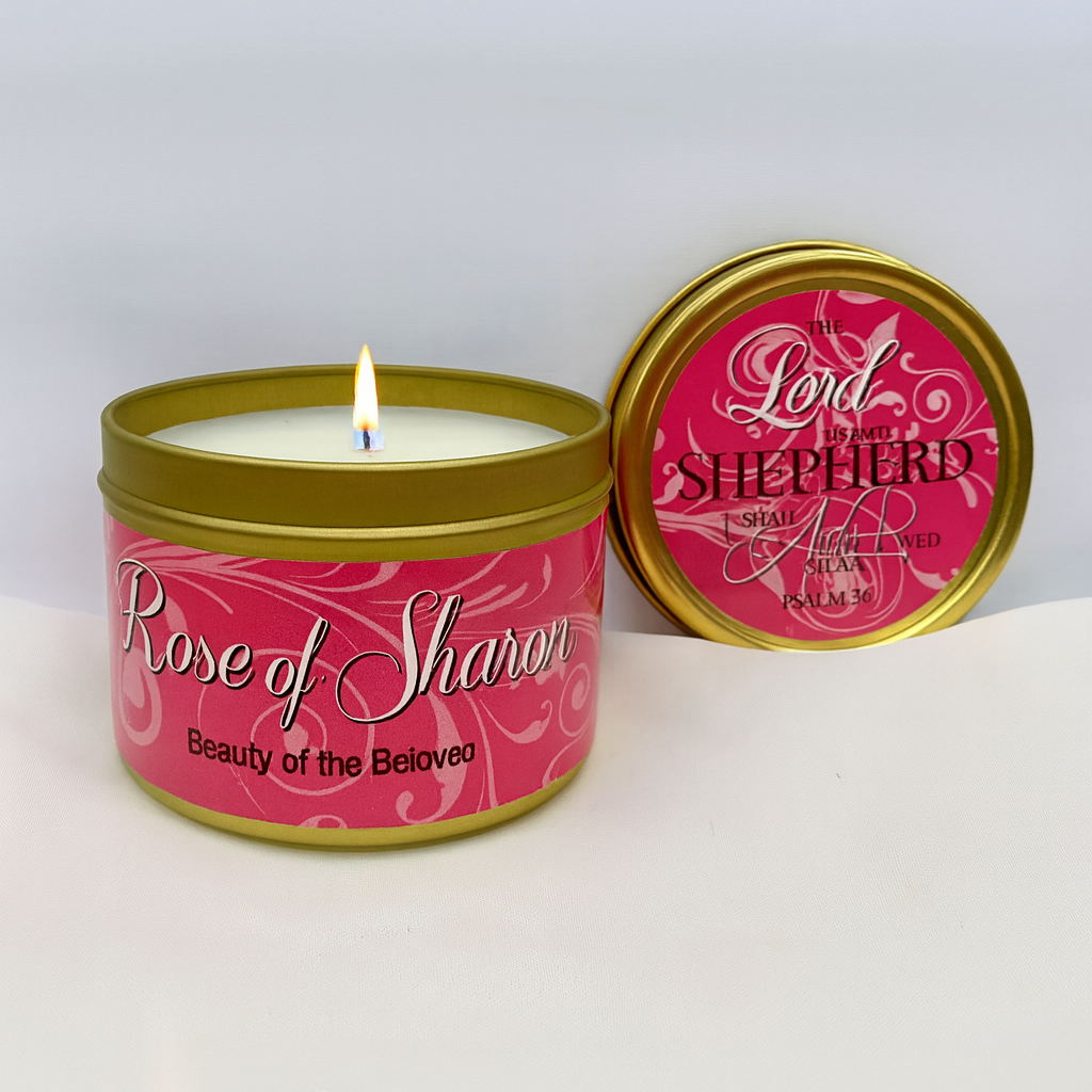 Rose of Sharon - 6oz Gold Tin Candle