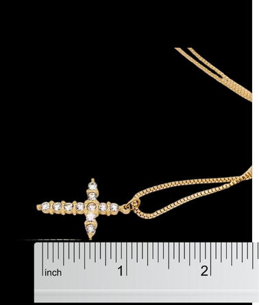 Zircon Cross Pendant Necklace