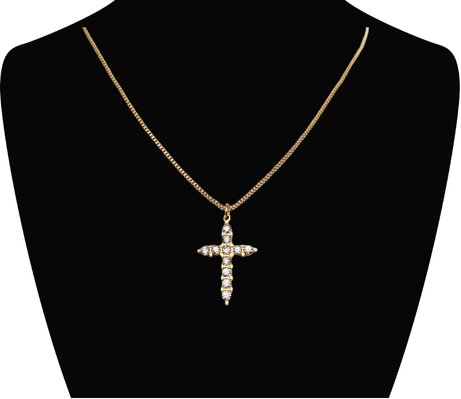 Zircon Cross Pendant Necklace